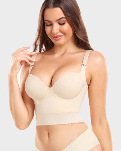 Vibecurve® Built-In Shapewear Longline Push-Up Bra