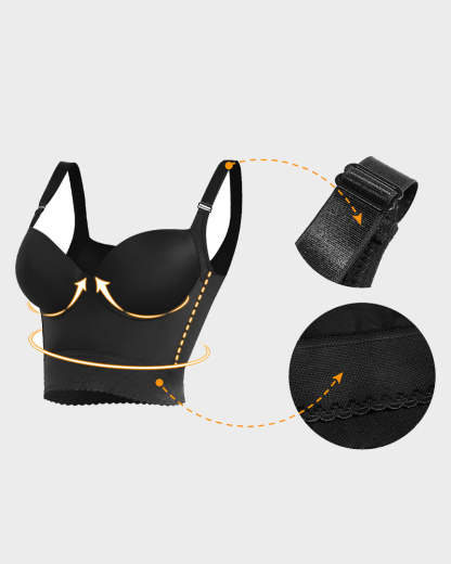 Vibecurve® Built-In Shapewear Longline Push-Up Bra
