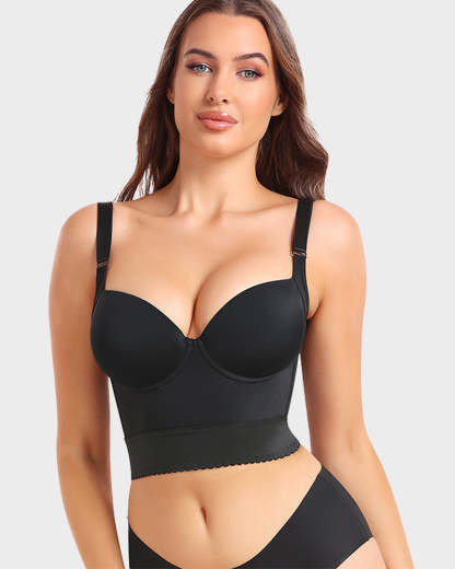 Vibecurve® Built-In Shapewear Longline Push-Up Bra