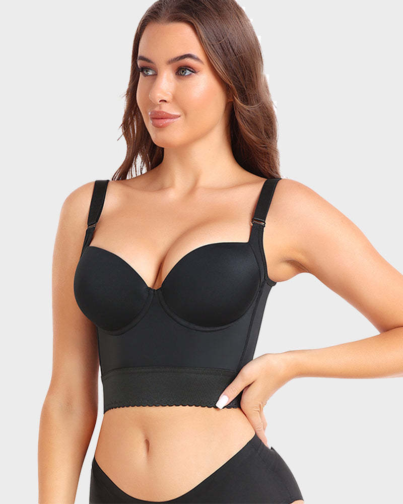 Vibecurve® Built-In Shapewear Longline Push-Up Bra