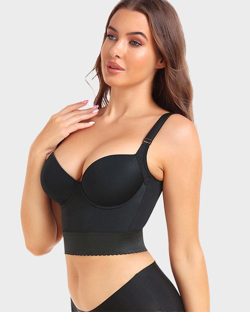 Vibecurve® Built-In Shapewear Longline Push-Up Bra