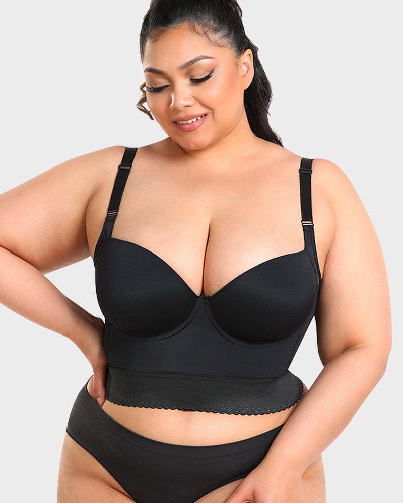 Vibecurve® Built-In Shapewear Longline Push-Up Bra