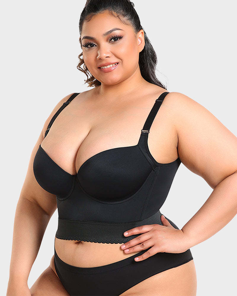Vibecurve® Built-In Shapewear Longline Push-Up Bra