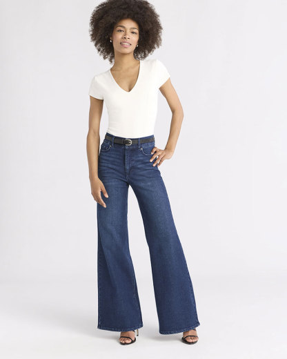 Vibecurve® Women’s Margot Wide Leg High Rise Jeans