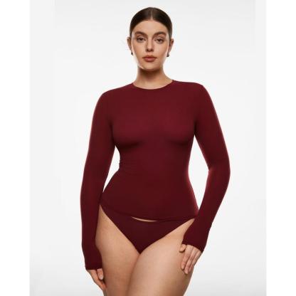 Vibecurve® Soft Single-Layer Basic Long Sleeve Shirts