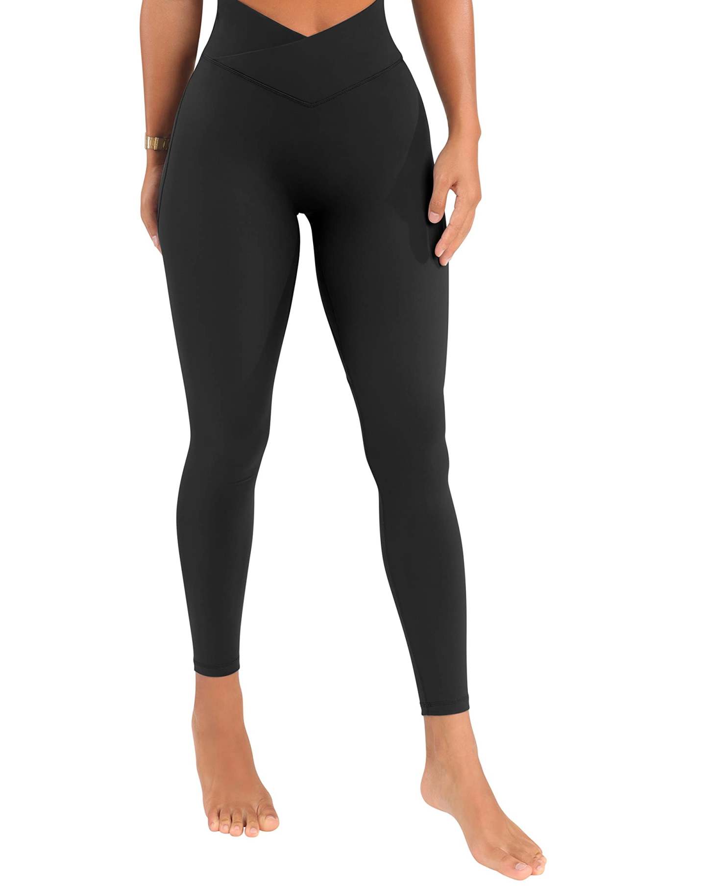 Vibecurve® Women's V Cross Waist Tight Hip Lift Leggings High Waist Yoga Pants