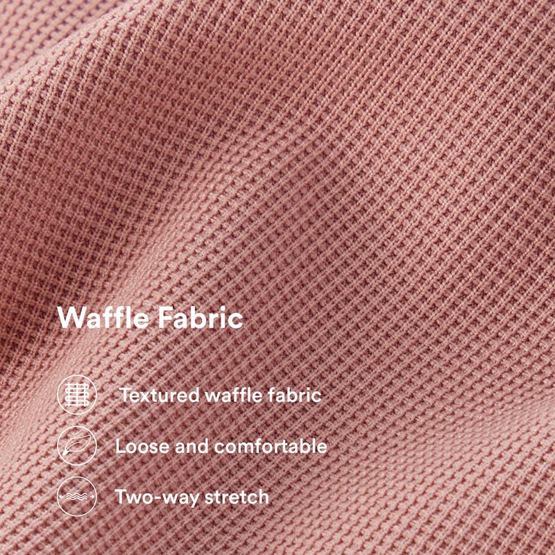 Vibecurve® High Waisted Plicated Side Pocket Wide Leg Waffle Work Pants