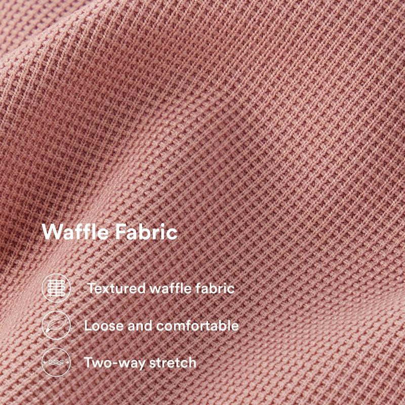 Vibecurve® High Waisted Plicated Side Pocket Wide Leg Waffle Work Pants