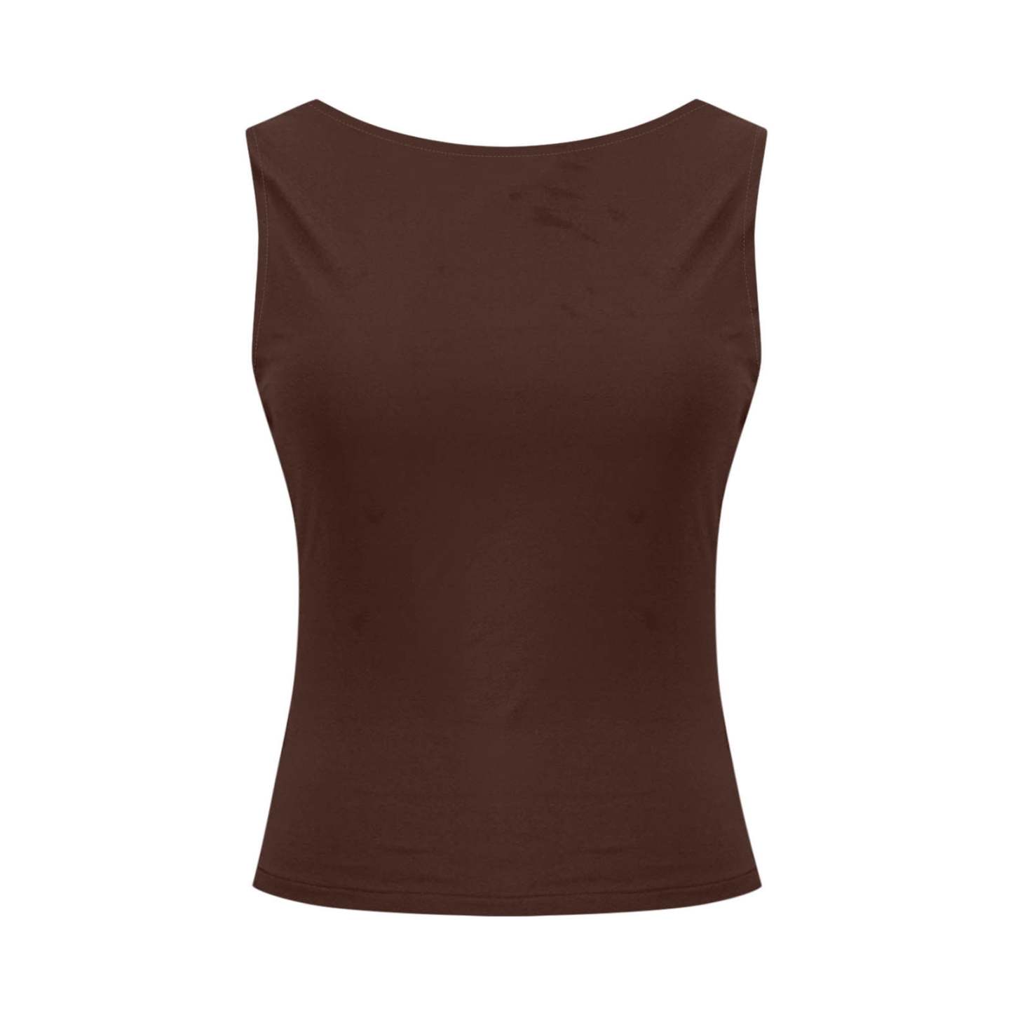 Vibecurve® Women's Sexy Backless Sleeveless Short Top With High Neck Slim Y2k Short T-Shirt