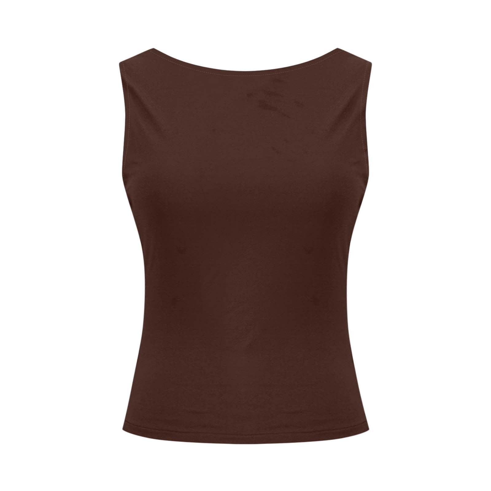 Vibecurve® Women's Sexy Backless Sleeveless Short Top With High Neck Slim Y2k Short T-Shirt