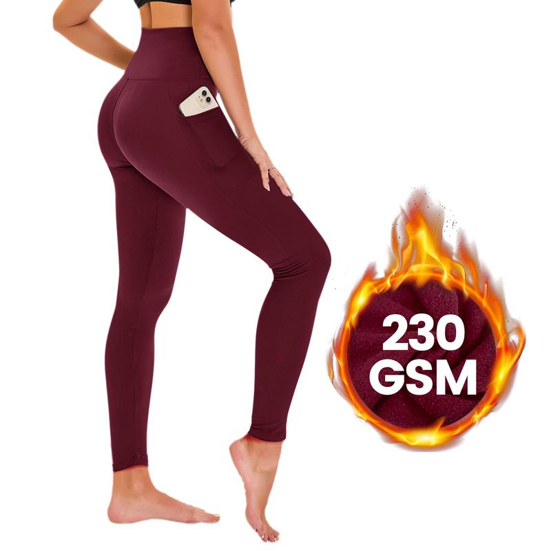Vibecurve®  High Waisted Fleece Lined Leggings with Pockets