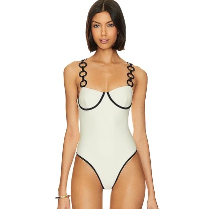 Vibecurve® Women's Ring Strap Push Up onePiece Swimsuit and Matching Skirt Set BathingSuit Outdoorfun