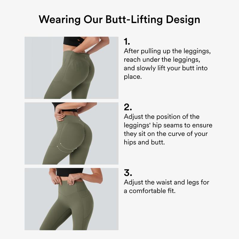 Vibecurve® High Waisted Scrunch Butt Lifting Tummy Control Pocket Shaping Yoga Bootcut Leggings