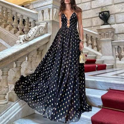 Vibecurve® Polka Dot Hollowout Two Piece Swimsuit Set