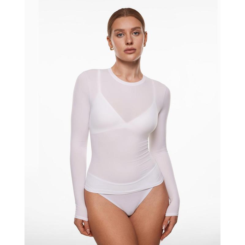 Vibecurve® Soft Single-Layer Basic Long Sleeve Shirts