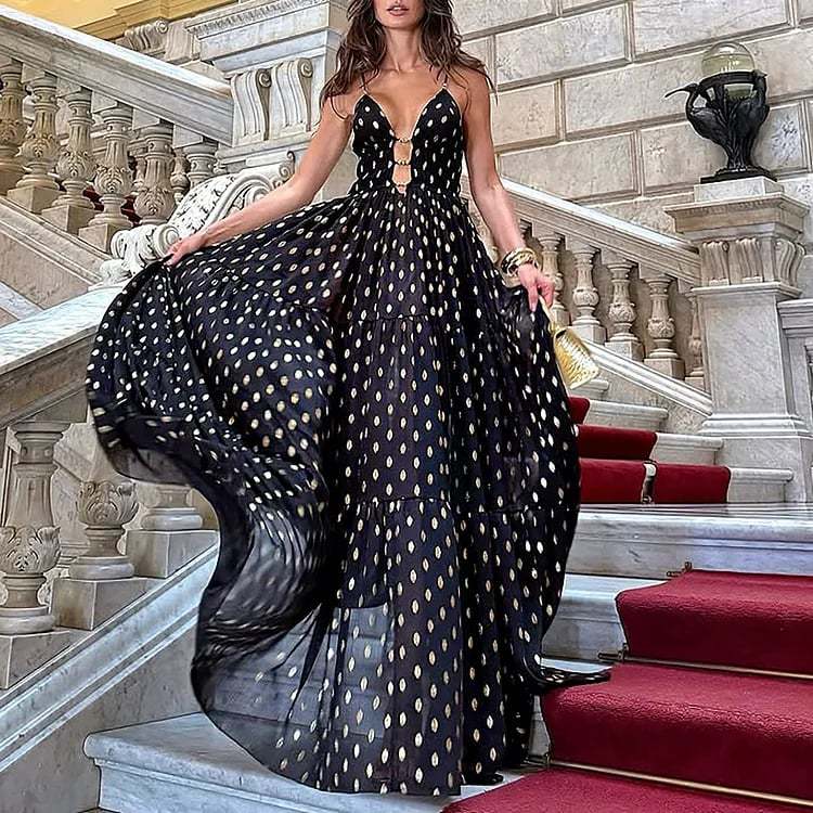 Vibecurve® Polka Dot Hollowout Two Piece Swimsuit Set