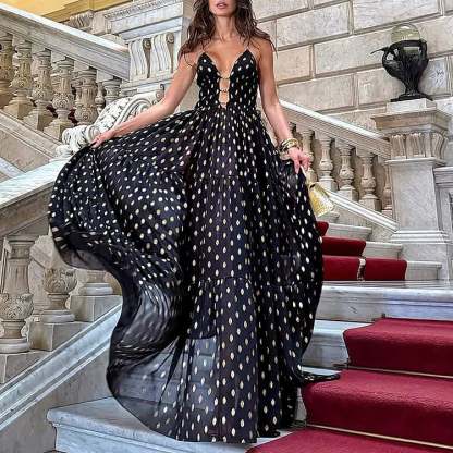 Vibecurve® Polka Dot Hollowout Two Piece Swimsuit Set