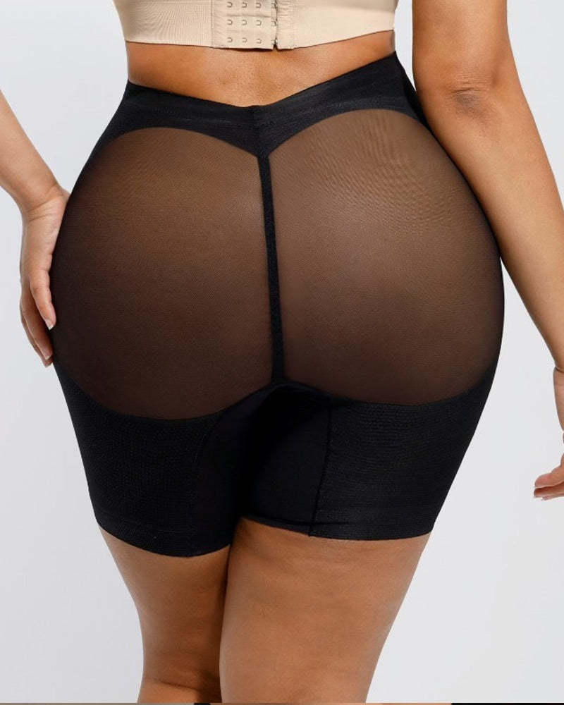 🔥Vibecurve®Women's Seamless Mesh High Waist Shapewear Shorts Thigh Slimmer Underwear