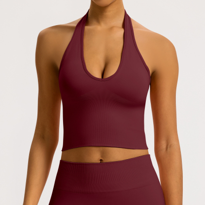 Vibecurve® Breathable Back-Enhancing Halterneck Yoga Bra
