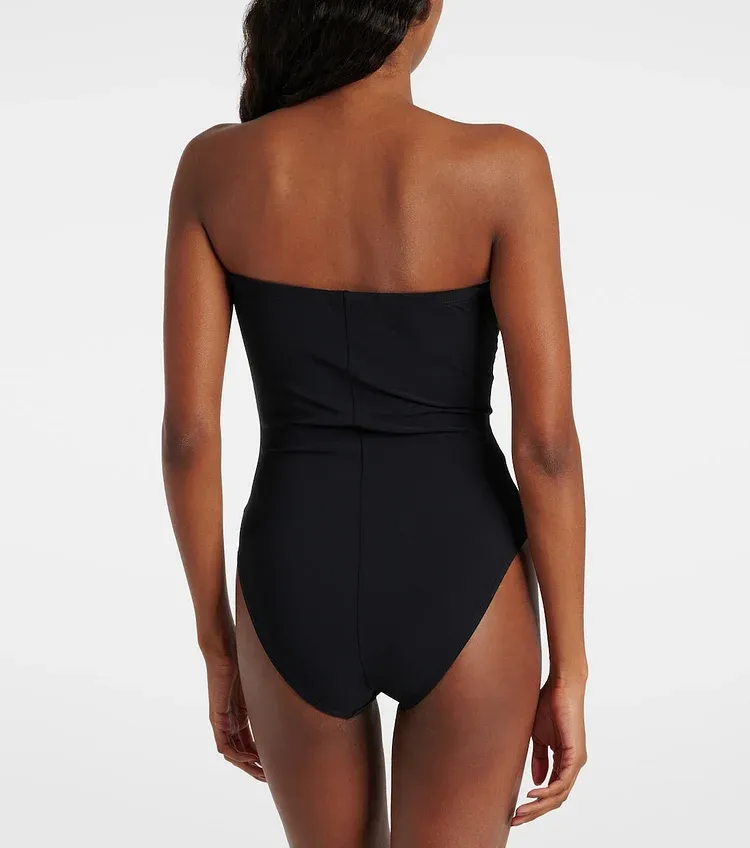 Vibecurve® 3D Flower Color Block One Piece Swimsuit And Skirt