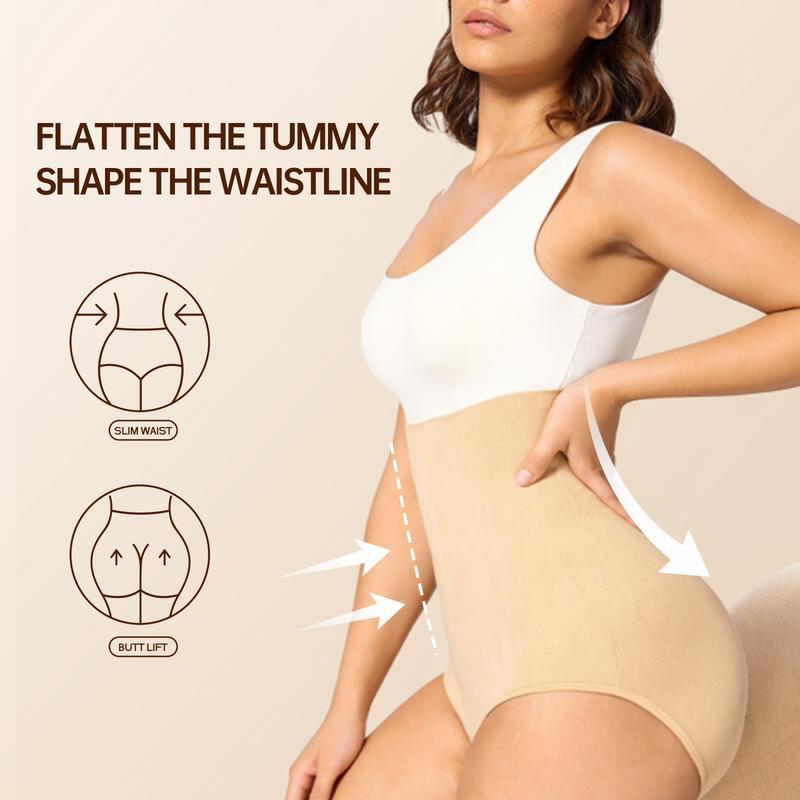 Women's Tummy Control Shapewear Panties Hi-Waist Body Shaper Underwear Slimming Briefs Compression Minimalist