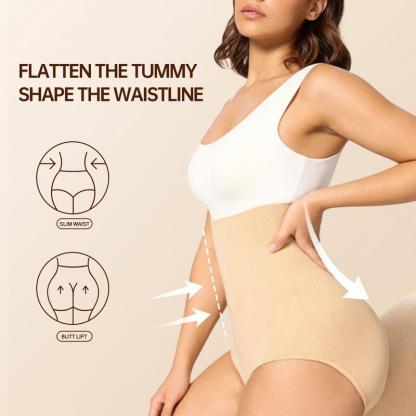 Women's Tummy Control Shapewear Panties Hi-Waist Body Shaper Underwear Slimming Briefs Compression Minimalist