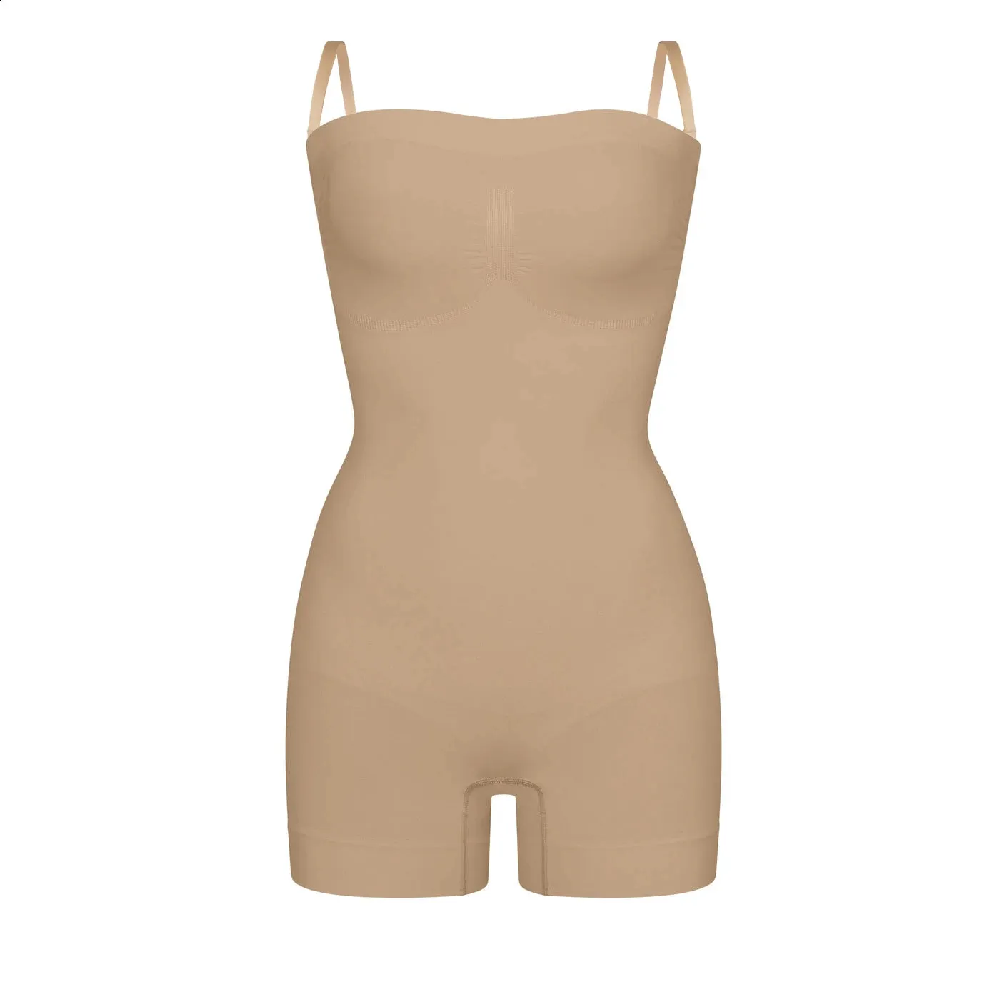 Vibecurve® Seamless Strapless Bodysuit with Removable Straps