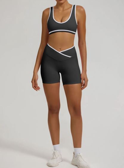 Vibecurve®Contrast Color Hollow Nude Yoga Bra