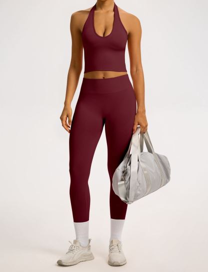 Vibecurve® Breathable Back-Enhancing Halterneck Yoga Bra