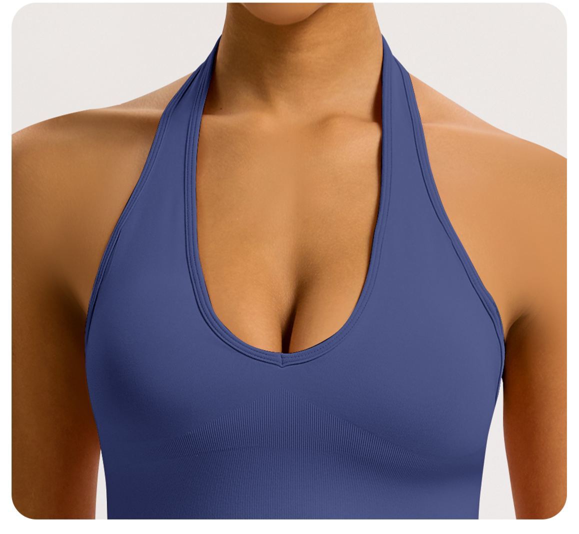 Vibecurve® Breathable Back-Enhancing Halterneck Yoga Bra