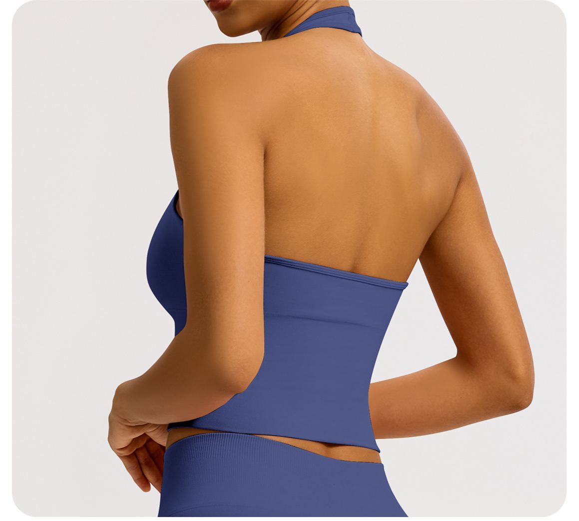 Vibecurve® Breathable Back-Enhancing Halterneck Yoga Bra