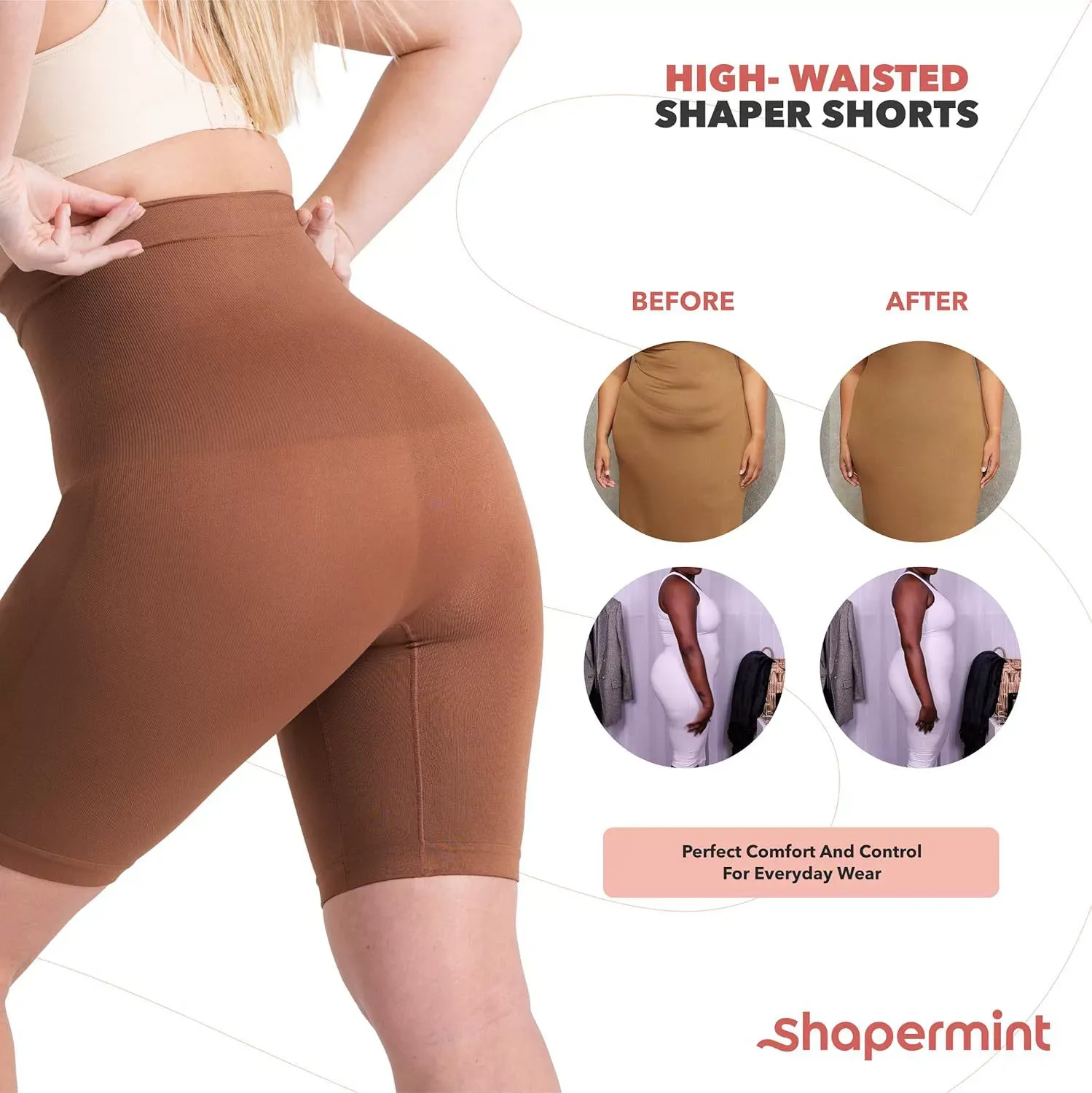 Vibecurve®High Waist Tummy Control Postpartum Belly Slimming Boyshort Seamless Fitness Sports Shorts