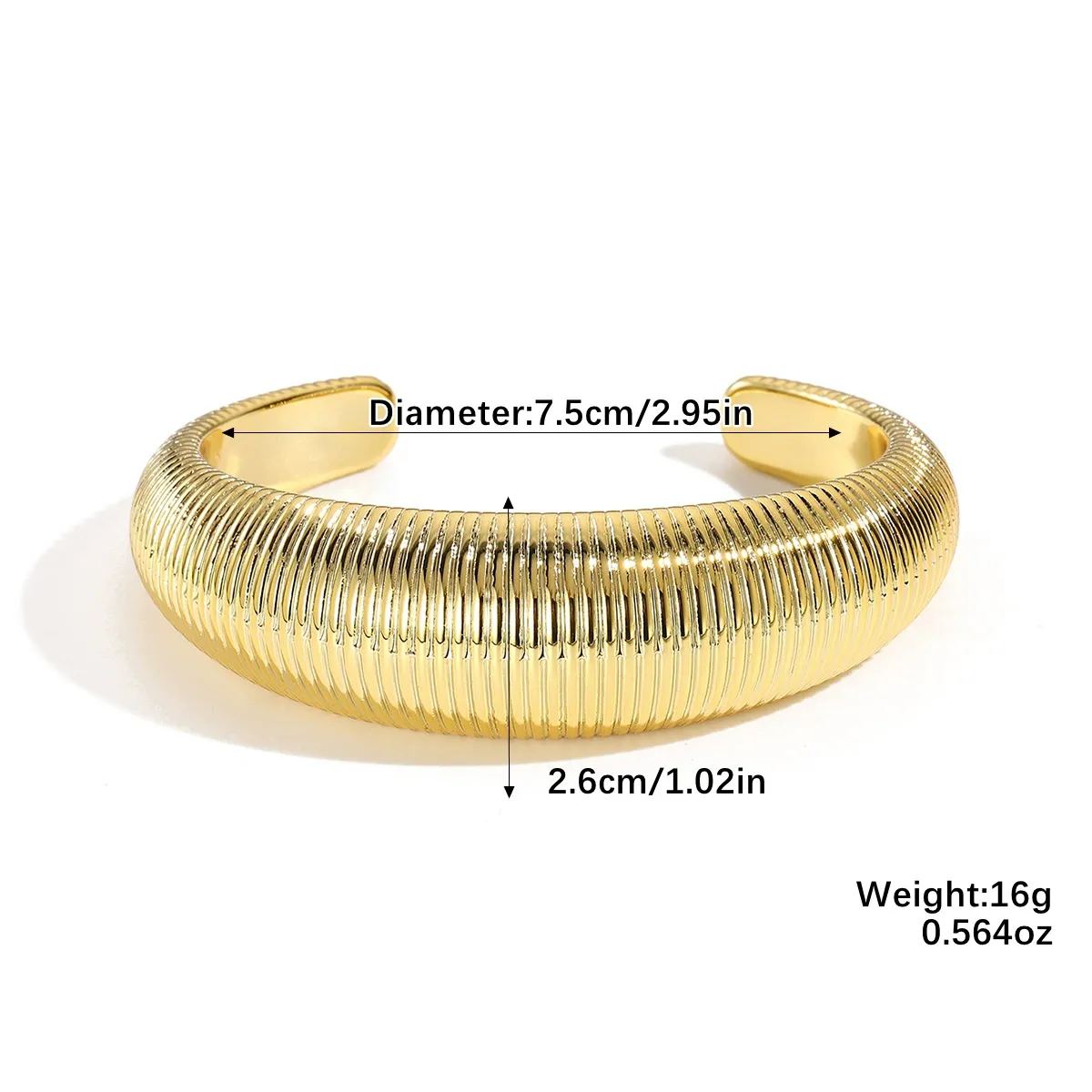 Vibecurve® Spring Cuff Geometric Bracelet