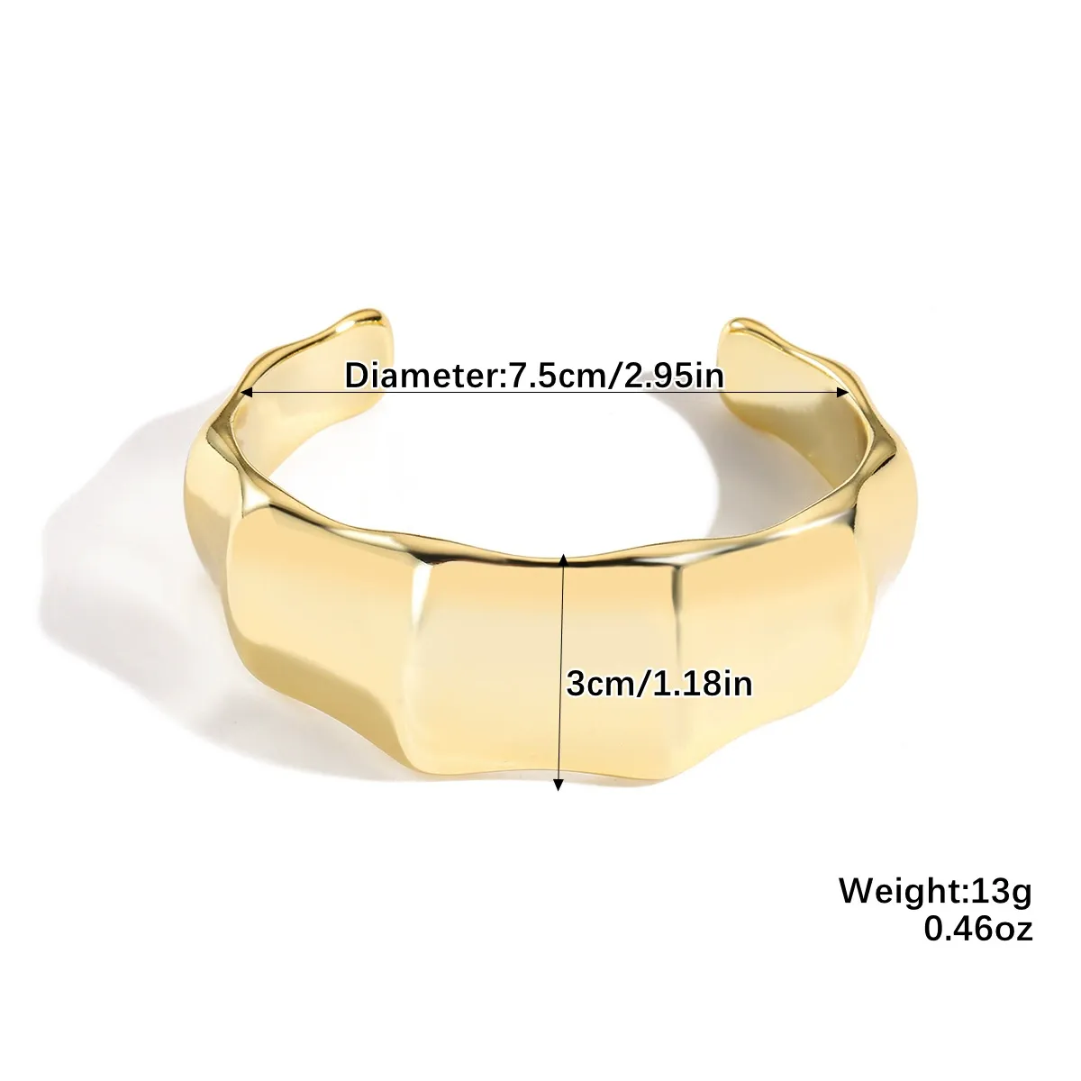 Vibecurve® Spring Cuff Geometric Bracelet