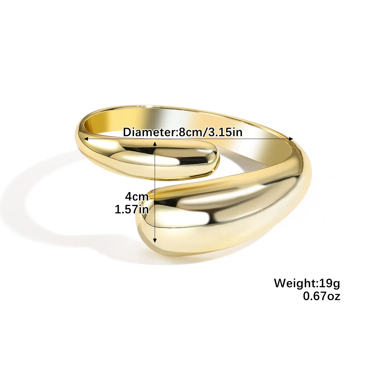 Vibecurve® Spring Cuff Geometric Bracelet