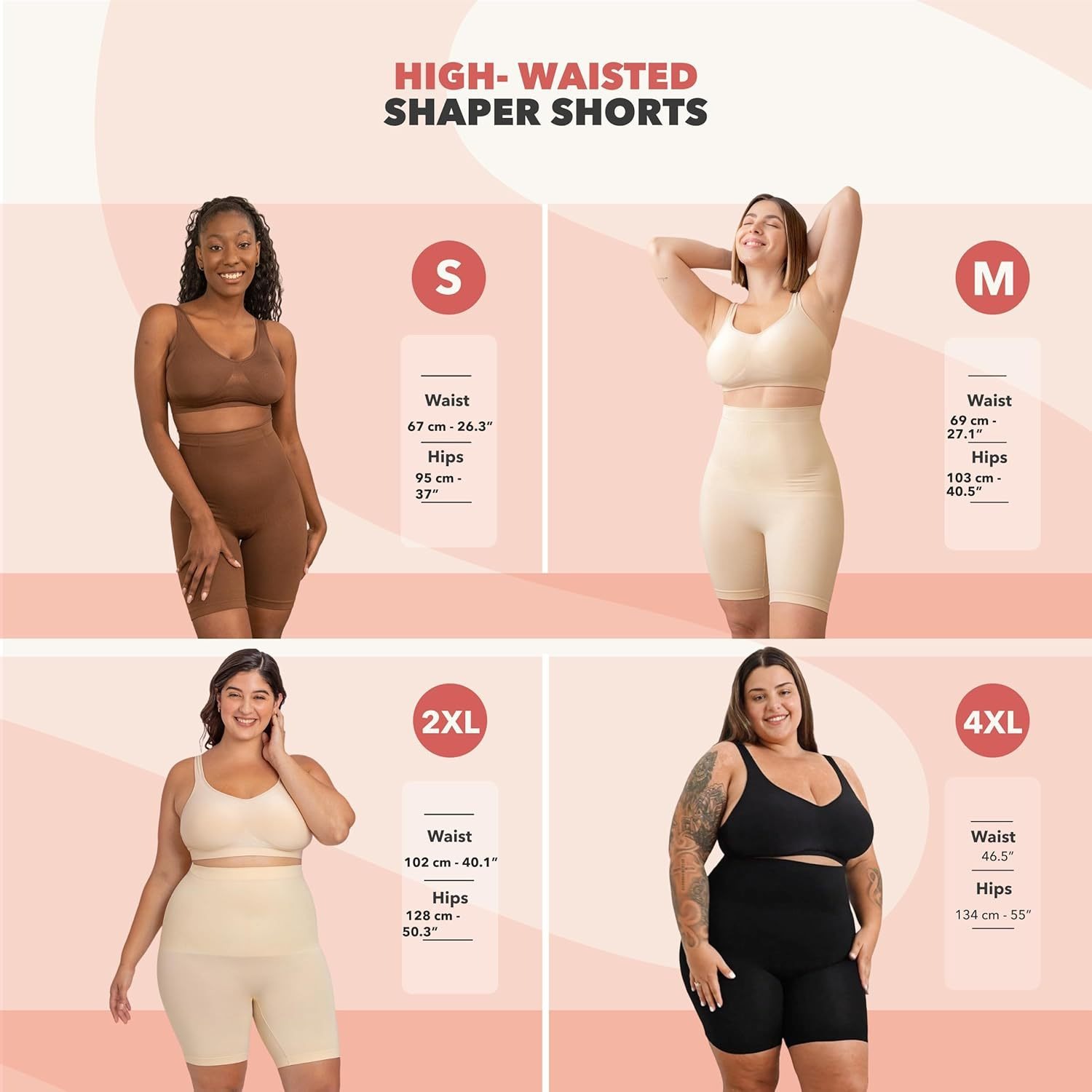 Vibecurve®High Waist Tummy Control Postpartum Belly Slimming Boyshort Seamless Fitness Sports Shorts