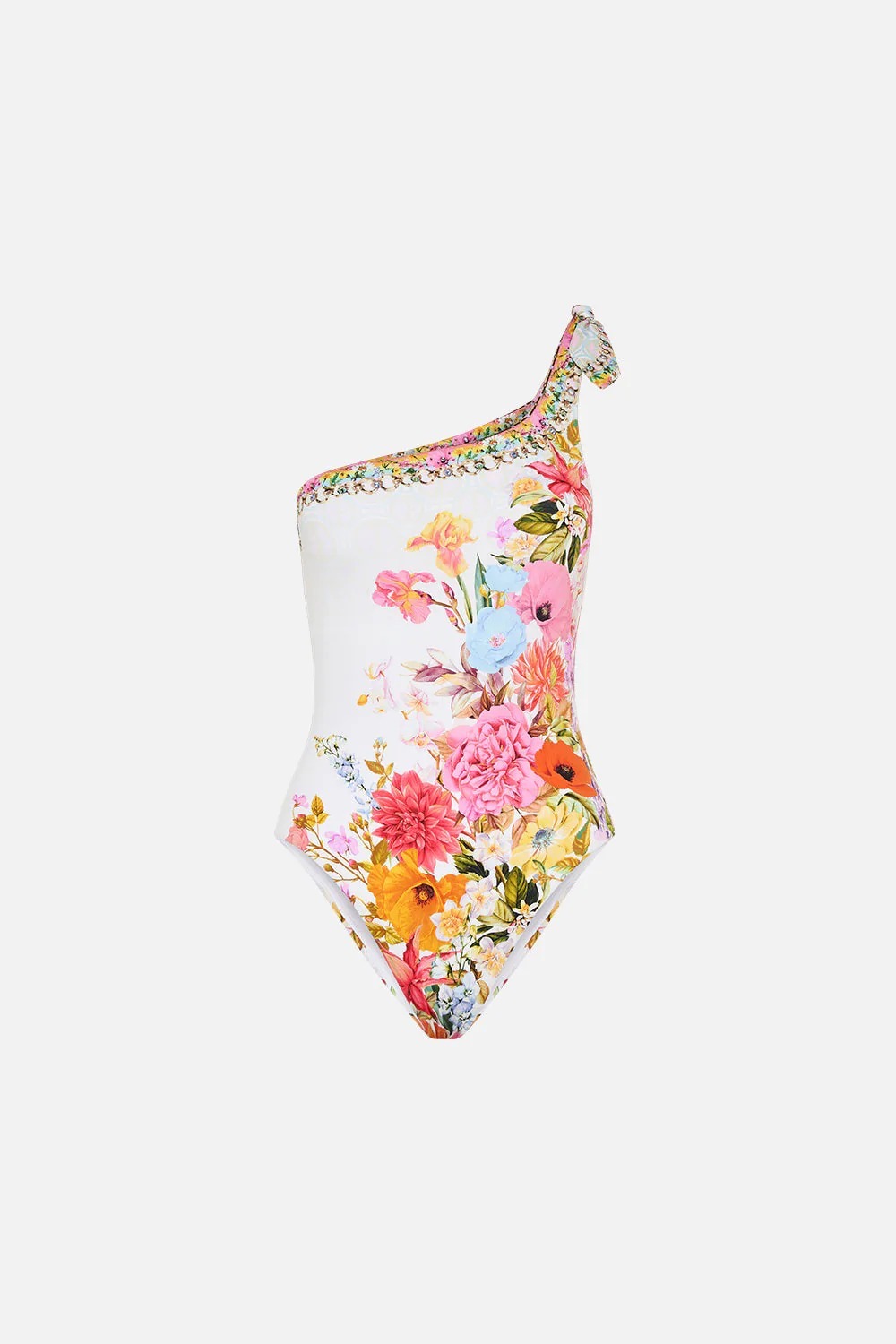 Vibecurve® One Shoulder Printed Swimsuit Set