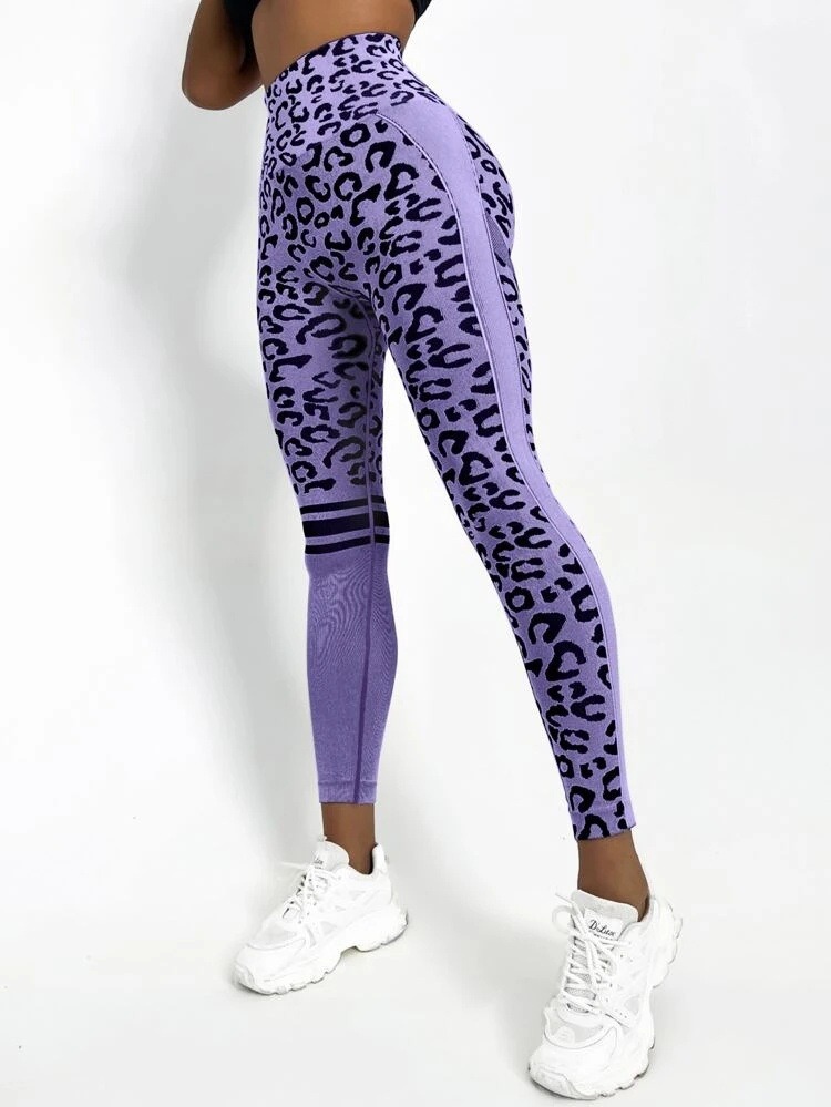 Vibecurve® Sport Studio Leopard Print Tummy Control Sports Leggings