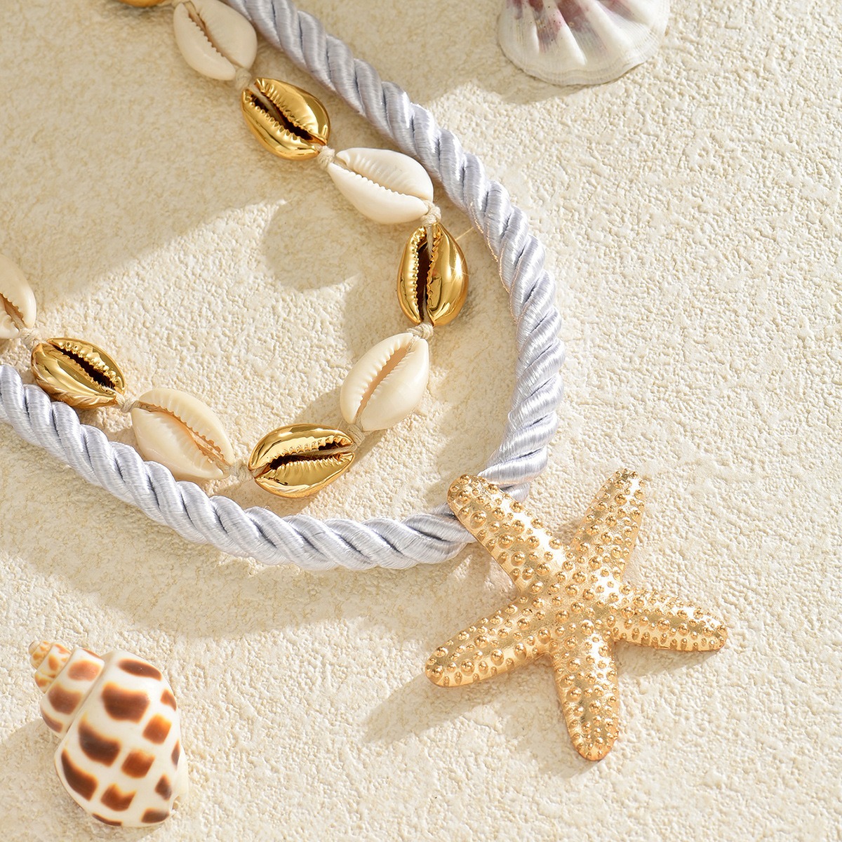 Vibecurve® Beach Style Alloy Starfish Necklace