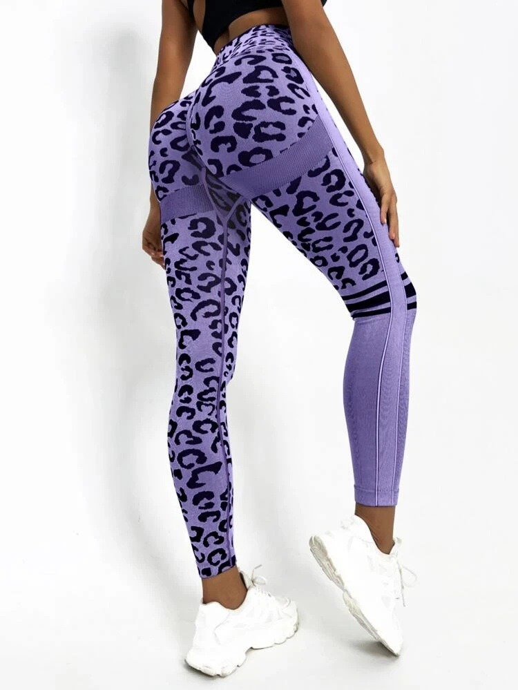 Vibecurve® Sport Studio Leopard Print Tummy Control Sports Leggings