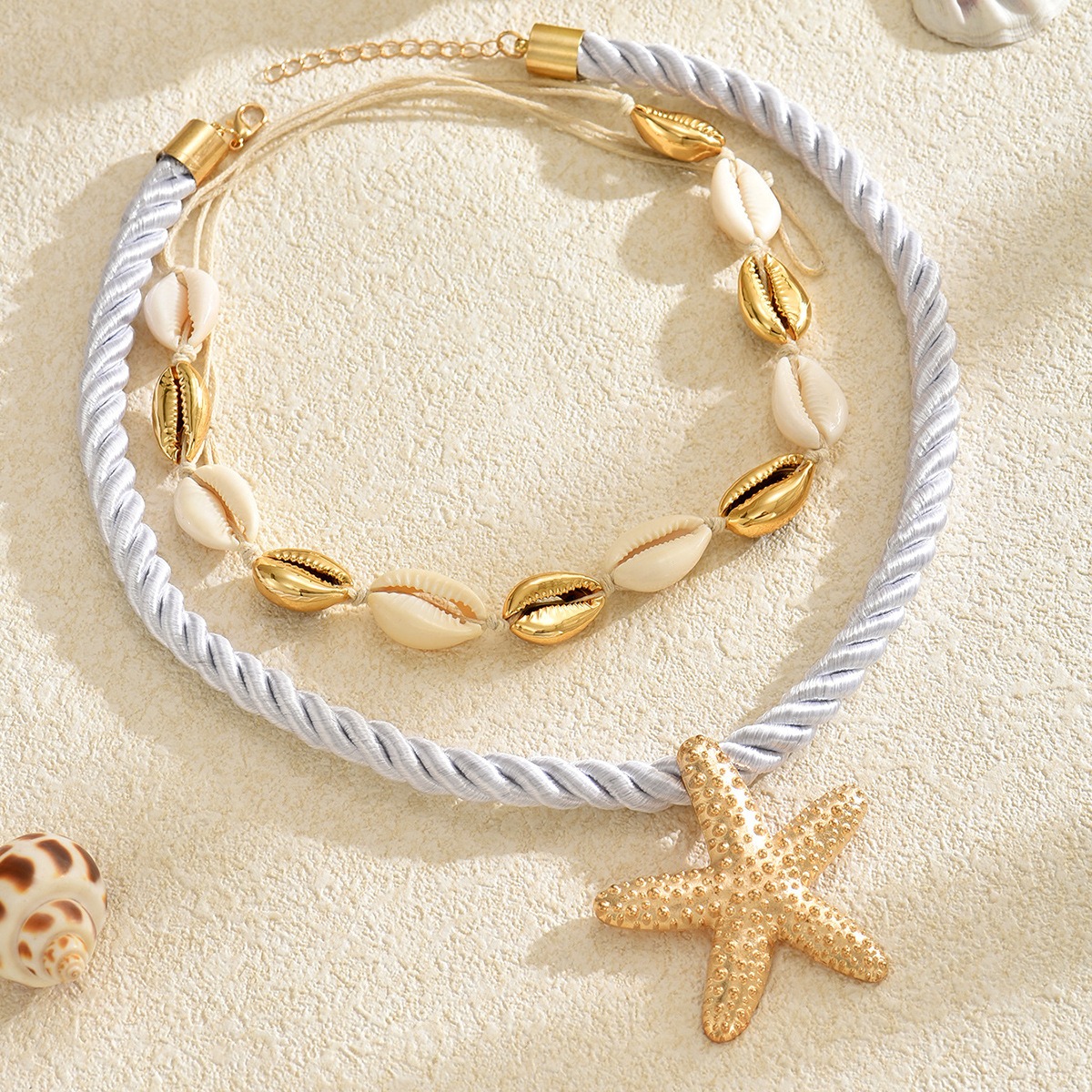 Vibecurve® Beach Style Alloy Starfish Necklace