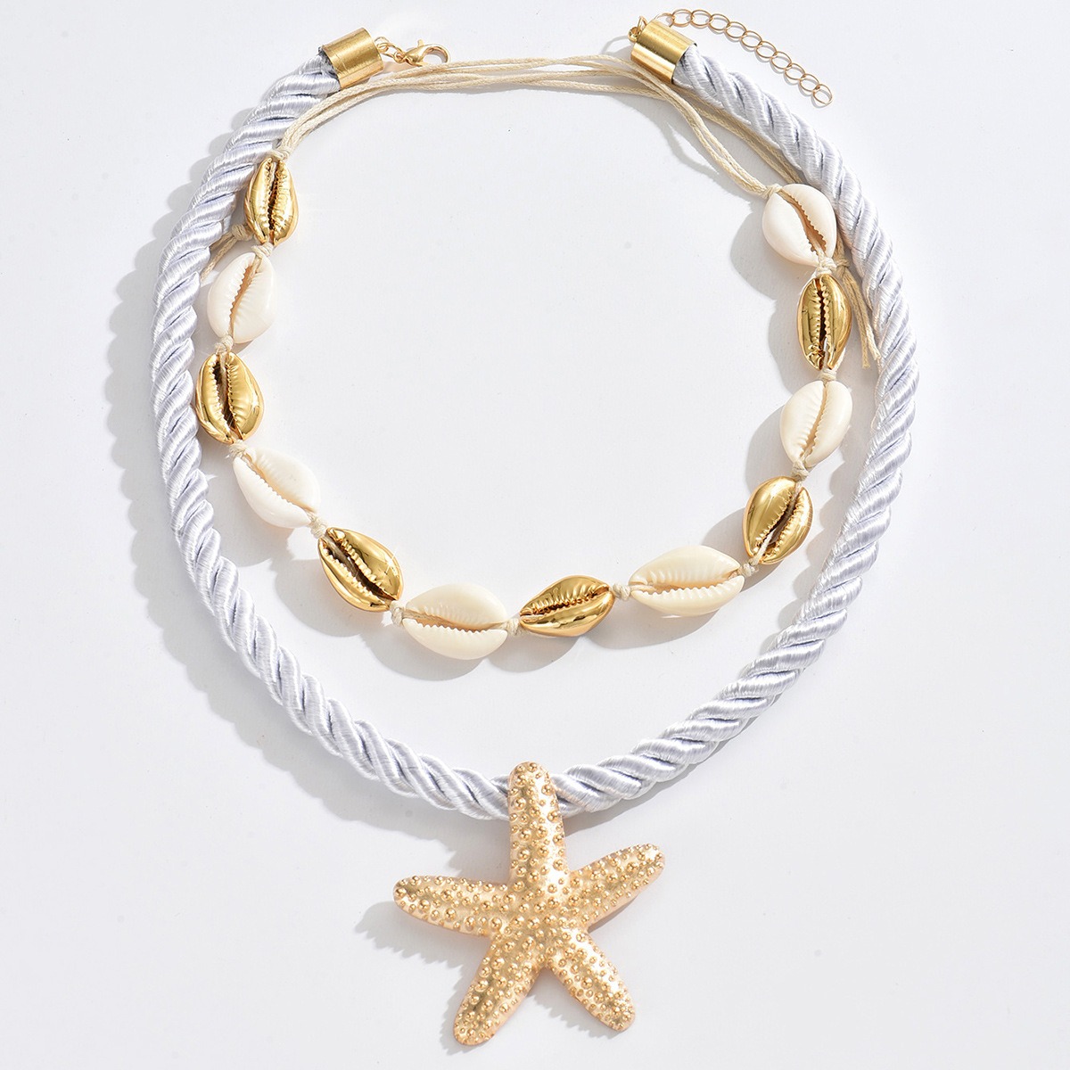 Vibecurve® Beach Style Alloy Starfish Necklace