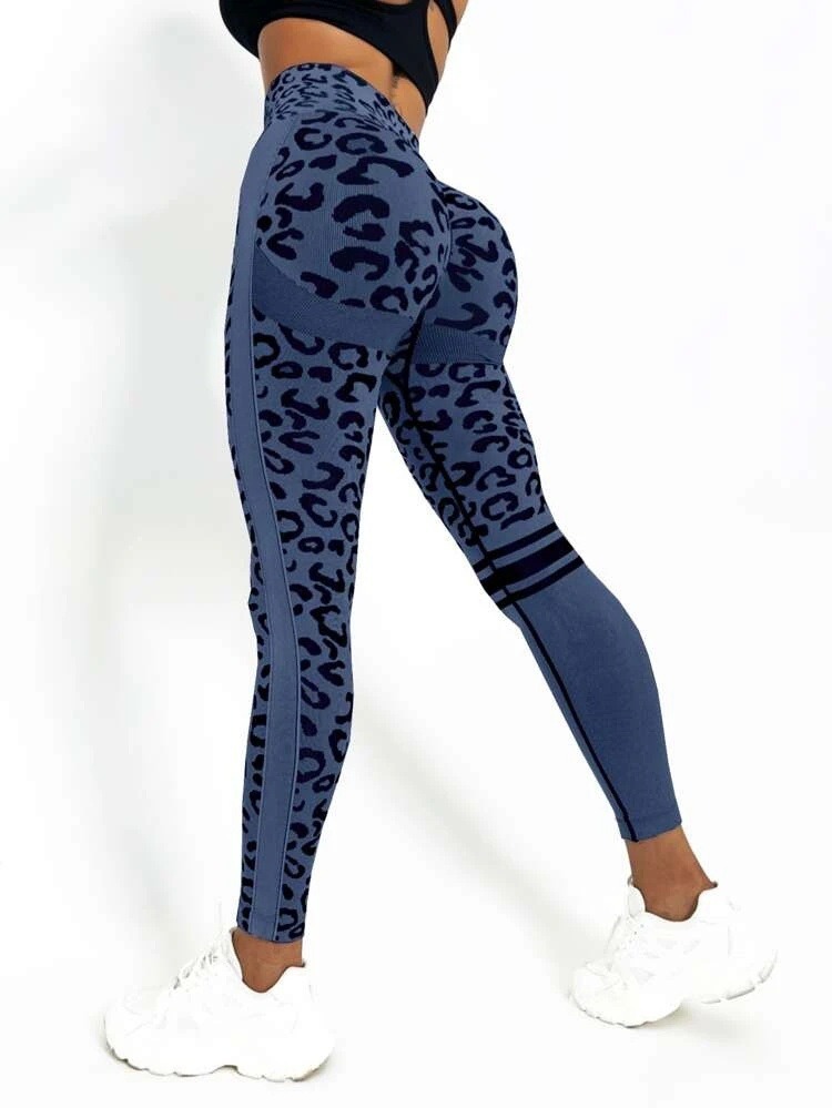 Vibecurve® Sport Studio Leopard Print Tummy Control Sports Leggings
