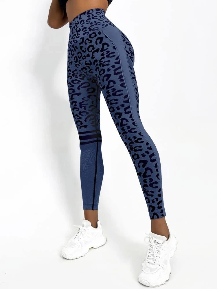 Vibecurve® Sport Studio Leopard Print Tummy Control Sports Leggings