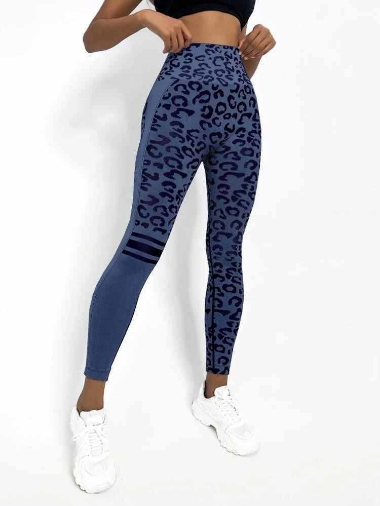Vibecurve® Sport Studio Leopard Print Tummy Control Sports Leggings
