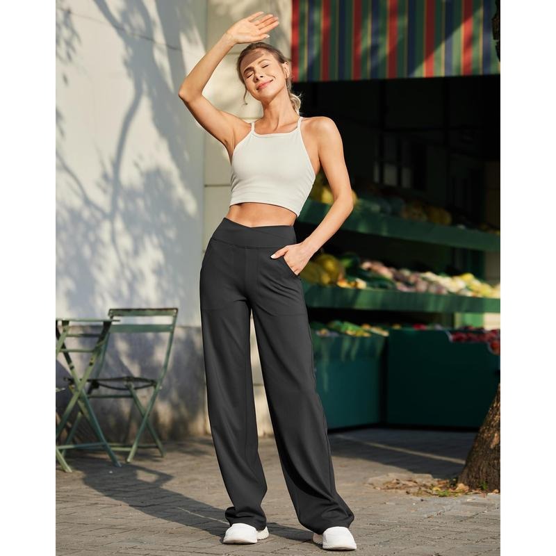Vibecurve® Wide Leg Pants for Women Loose Yoga Pants with Pockets