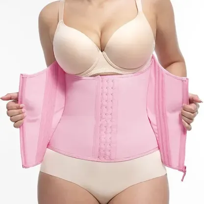 Vibecurve®Tummy Control Waist Trainer Shapewear Belts Double-layer Compression Womenswear Zipper Comfort Front and backcurved design 