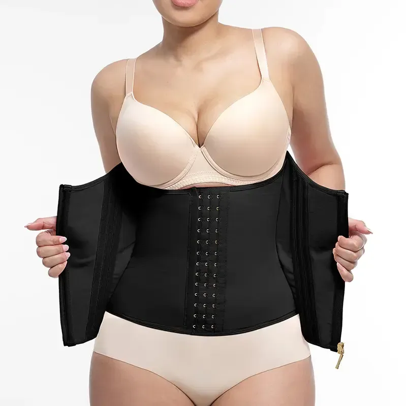 Vibecurve®Tummy Control Waist Trainer Shapewear Belts Double-layer Compression Womenswear Zipper Comfort Front and backcurved design 