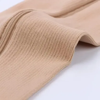 Vibecurve® Solid Color Zip-Up Knee-High Sports Socks