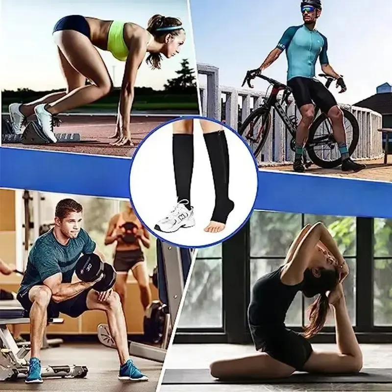 Vibecurve® Solid Color Zip-Up Knee-High Sports Socks